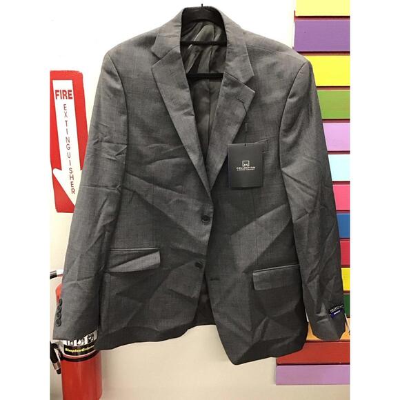 Men’s michael strahan modern fit collection jacket size 44Long $270 retail grey